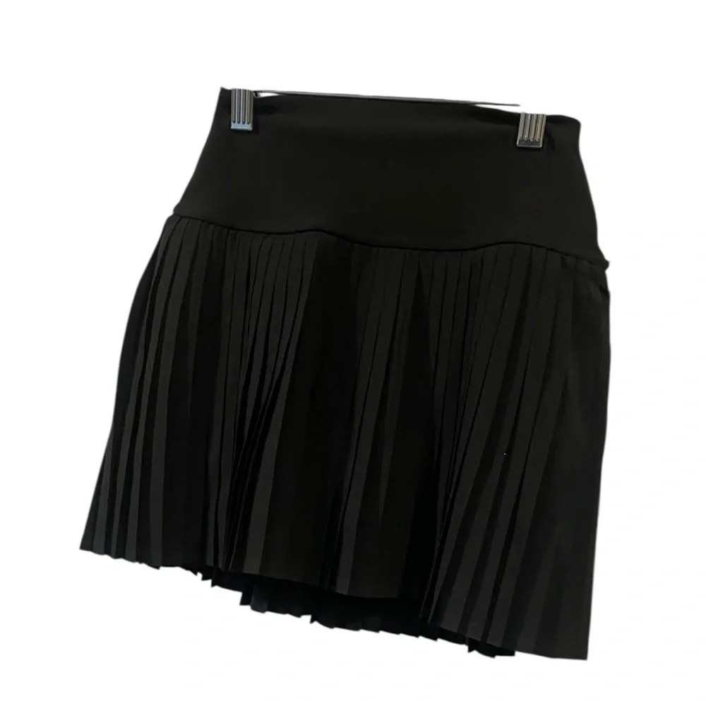 NWT Alo Yoga grand slam tennis skirt BLACK Size XS